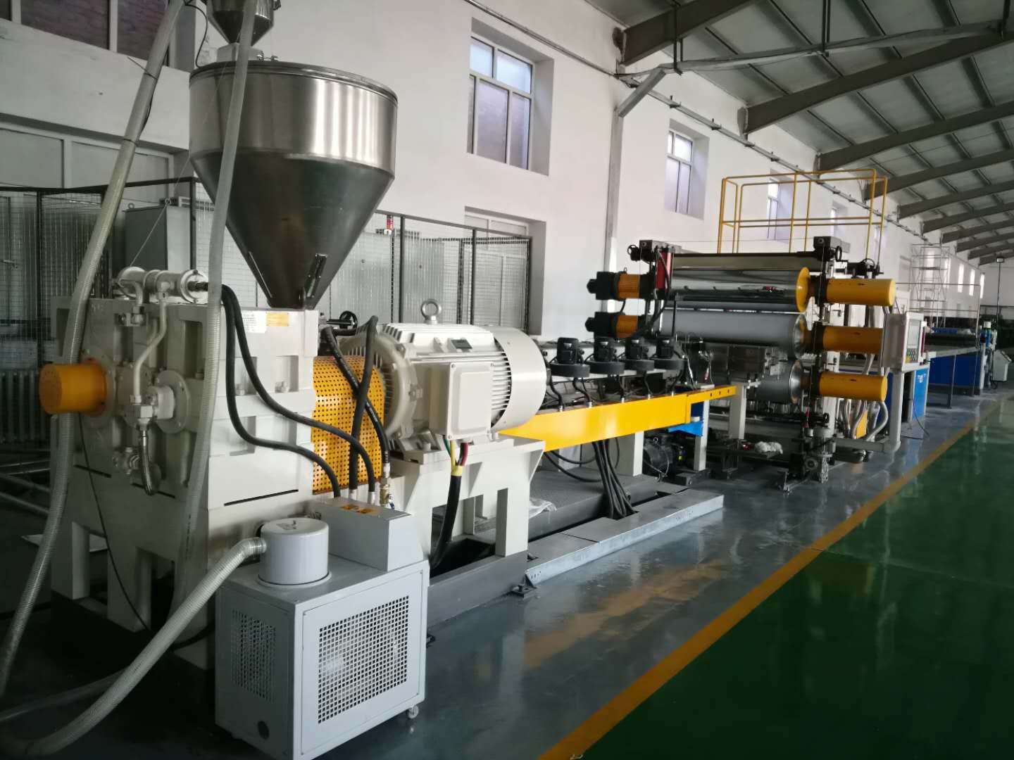 HDPE Geocell Extrusion Line with Punching & Welding